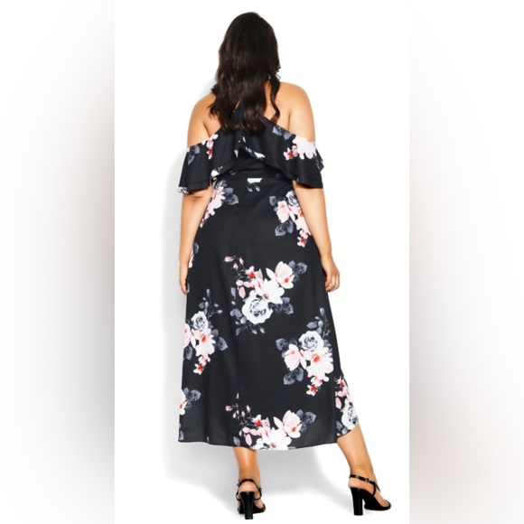 NWT CITY CHIC Black Lotus Dress - black *NWT* - Picture 3 of 5